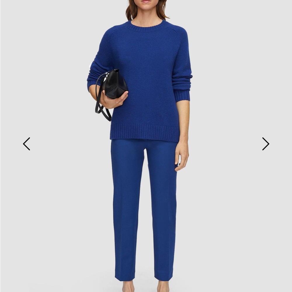 Joseph Cobalt Blue Straight Leg Bi-Stretch Pants Sz38 Bold Office Career
